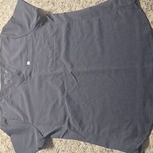 3/$17 Fabletics Womens Gray Nursing Scrubs V-Neck Shirt